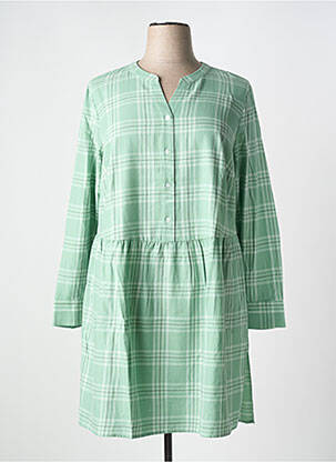 Robe mi-longue manches longues manches longues vert SHEEGO femme