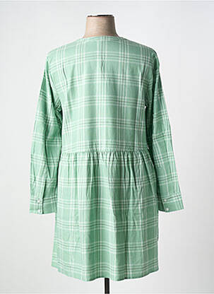 Robe mi-longue manches longues manches longues vert SHEEGO femme
