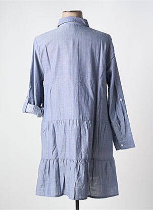 Robe mi-longue manches longues manches longues bleu SHEEGO femme