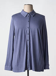 Chemisier coupe droite manches longues bleu SHEEGO femme