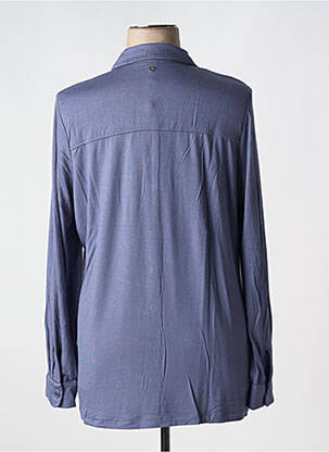 Chemisier coupe droite manches longues bleu SHEEGO femme