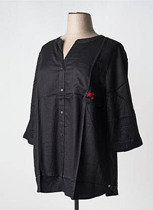Chemisier coupe cintrée manches 3/4 noir SHEEGO femme