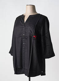 Chemisier coupe cintrée manches 3/4 noir SHEEGO femme