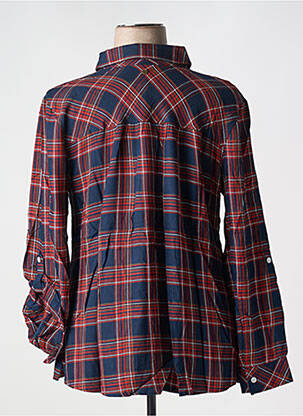 Chemisier coupe cintrée manches longues bleu SHEEGO femme