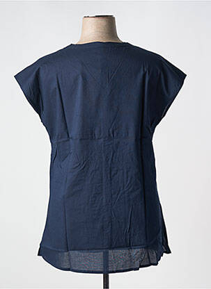 Chemisier coupe cintrée sans manche bleu SHEEGO femme