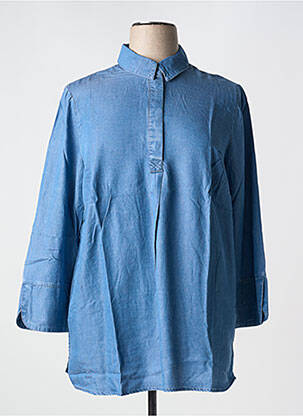 Tunique manches longues col chemisier bleu SHEEGO femme
