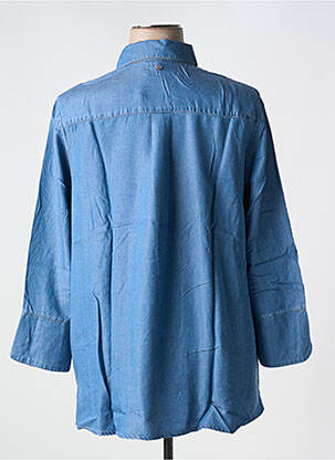 Tunique manches longues col chemisier bleu SHEEGO femme