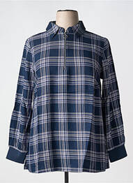 Blouse manches longues manches longues bleu SHEEGO femme