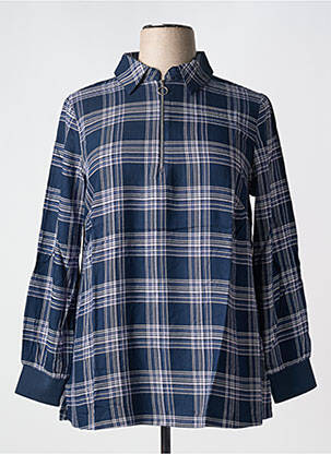 Blouse manches longues manches longues bleu SHEEGO femme