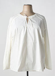 Blouse col rond manches longues blanc TRIANGLE femme