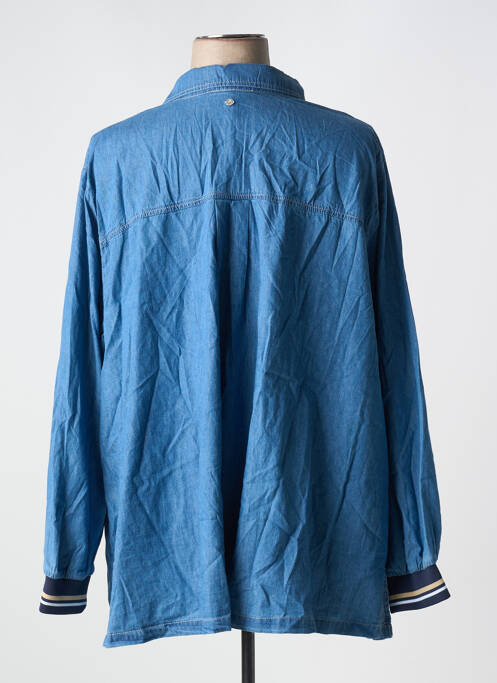 Tunique manches longues fermeture boutonnée sur le devant bleu SHEEGO femme
