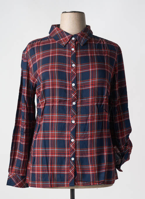 Chemisier coupe cintrée manches longues bleu SHEEGO femme