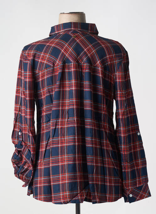 Chemisier coupe cintrée manches longues bleu SHEEGO femme