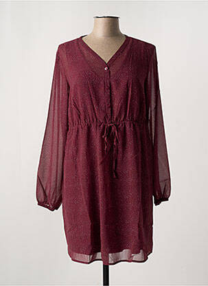 Robe courte manches longues manches longues rouge SHEEGO femme