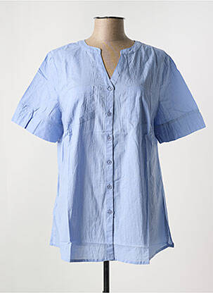 Tunique manches courtes coupe cintrée bleu SHEEGO femme