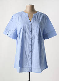 Tunique manches courtes coupe cintrée bleu SHEEGO femme
