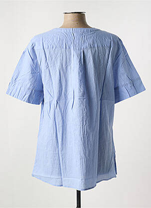 Tunique manches courtes coupe cintrée bleu SHEEGO femme