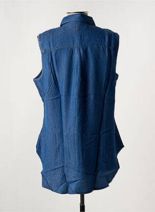 Tunique sans manche coupe cintrée bleu SHEEGO femme