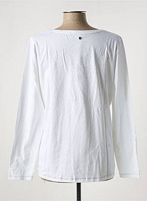 Top coupe cintrée manches longues blanc SHEEGO femme