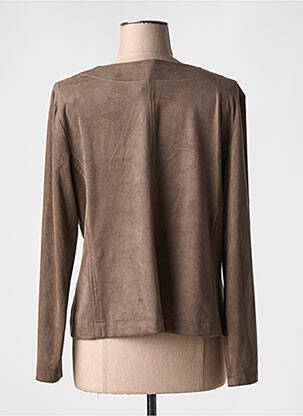 Veste casual col rond marron SUN LIGHT femme