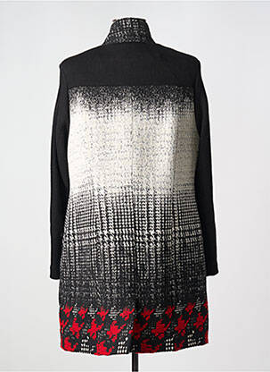 Manteau long coupe cintrée sans capuche noir GUY DUBOUIS femme
