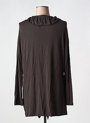 Gilet manches longues coupe cintrée marron FRANK WALDER femme