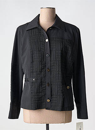 Veste casual epaulette noir MY WAY femme