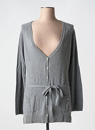 Gilet manches longues coupe cintrée gris HARRIS WILSON femme