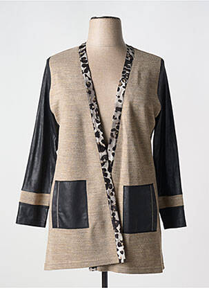 Gilet manches longues coupe cintrée marron MERI & ESCA femme