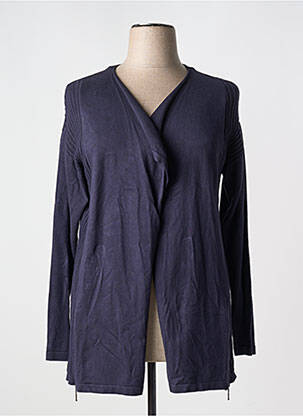 Gilet manches longues stretch bleu FRANK WALDER femme