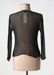 Gilet manches longues noir MARBLE pour femme seconde vue