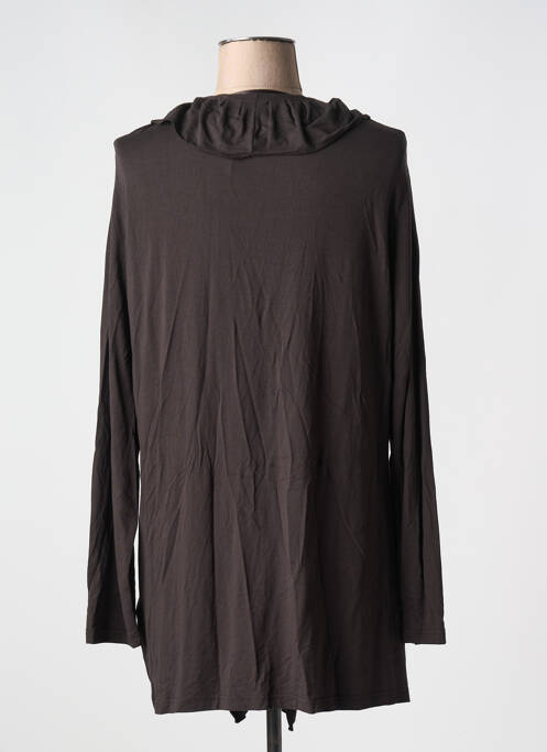 Gilet manches longues coupe cintrée marron FRANK WALDER femme
