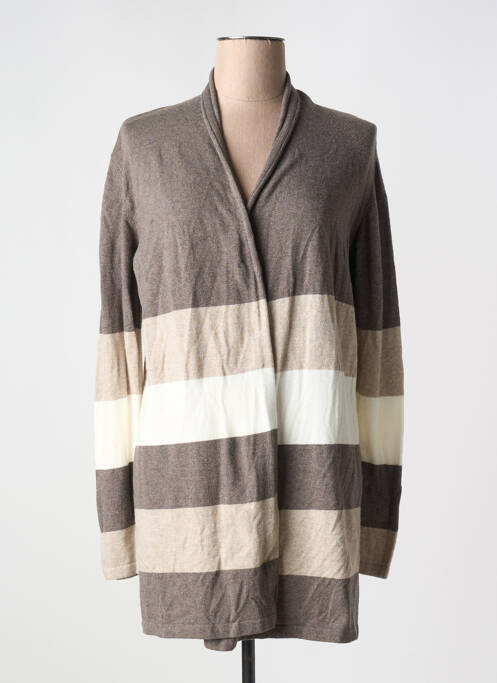 Gilet manches longues marron FRANK WALDER pour femme