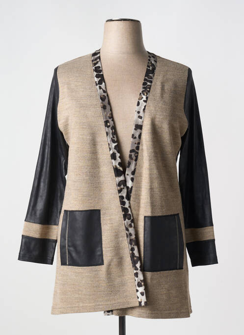 Gilet manches longues marron MERI & ESCA pour femme