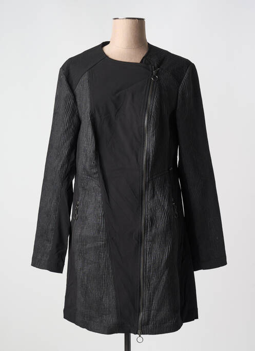 Manteau long noir DECA pour femme