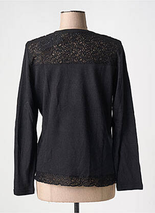 Pull coupe cintrée manches longues noir GUY DUBOUIS femme