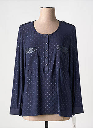 T-shirt coupe droite manches longues bleu MERI & ESCA femme