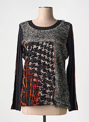 Pull coupe cintrée manches longues noir FRED SABATIER femme