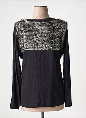 Pull coupe cintrée manches longues noir FRED SABATIER femme