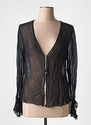 Gilet manches longues coupe cintrée noir GIORGIA NETTI femme