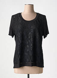 T-shirt coupe cintrée manches courtes noir MERI & ESCA femme