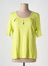T-shirt stretch manches courtes vert GUY DUBOUIS femme