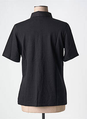 Polo stretch manches courtes noir FRANK WALDER femme