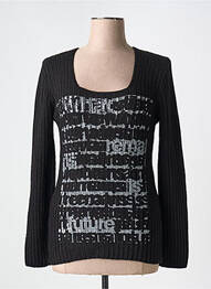 Pull coupe cintrée manches longues noir MERI & ESCA femme