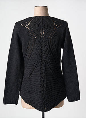 Pull col v manches longues noir L'ATELIER D'ANNA femme