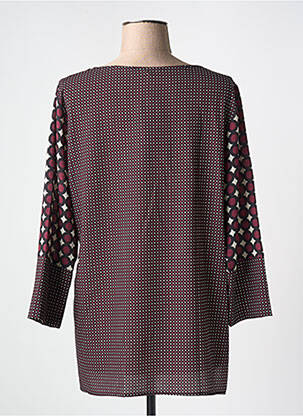 Tunique manches longues tissage crêpe violet FRED SABATIER femme