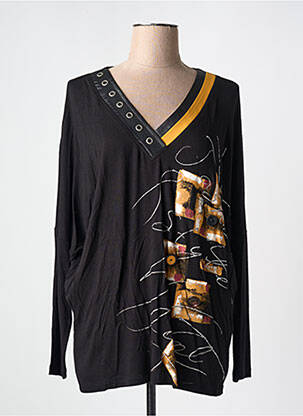 T-shirt manches longues manches longues noir ALAIN MURATI femme