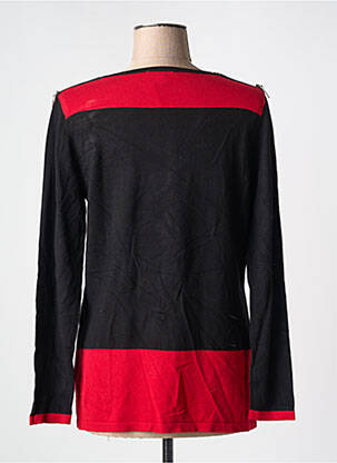 Pull coupe cintrée manches longues noir MARBLE femme