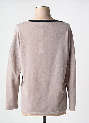 Pull tissage chiné manches longues gris DECA femme