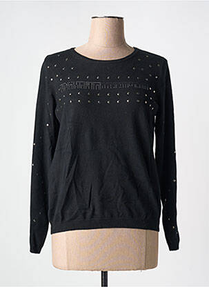 Pull stretch manches longues noir TRIPODE femme